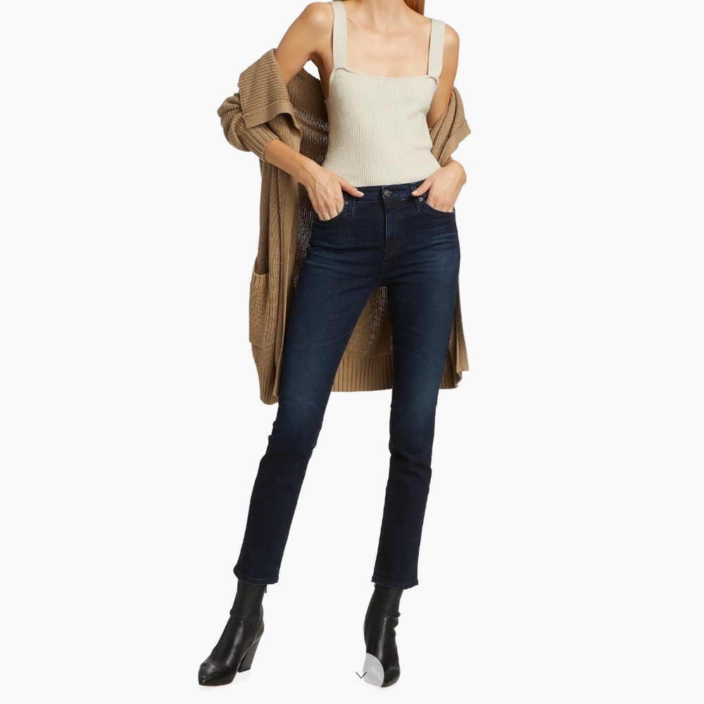 Ag Adriano Goldschmied High Ride Slim Straight Jeans